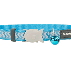 Red Dingo Cat Reflective Ziggy Collar - Turquoise