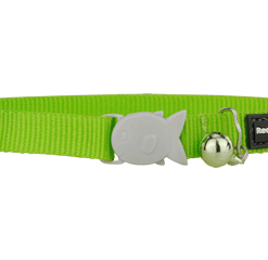 Red Dingo Cat Classic Collar - Lime Green