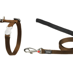 Red Dingo Cat Combo Classic - Harness & Lead - Brown
