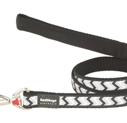 Red Dingo Fixed Reflective Ziggy Lead - Black