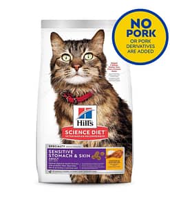 Hill's Science Diet Adult Sensitive Stomach & Skin cat food (2 Sizes)