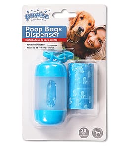 Pawise Poop Bag Dispenser Blue (20 Sheets)