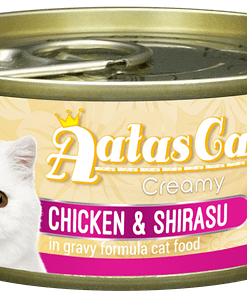 Aatas Cat Creamy Chicken & Shirasu in Gravy 80g
