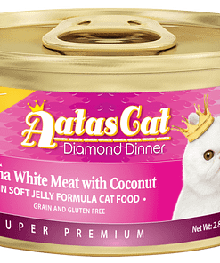 Aatas Cat Finest Diamond Dinner Tuna White Meat with Coconut in Soft Jelly 80g