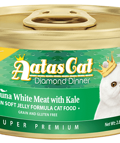Aatas Cat Finest Diamond Dinner Tuna White Meat with Kale in Soft Jelly 80g