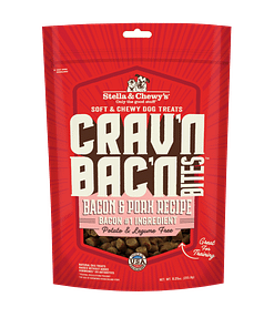 Stella & Chewy's Crav’n Bac’n Bites Bacon & Pork Recipe Dog Treats 8.25oz