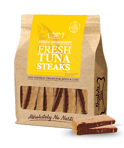 Absolute Bites Single Ingredient Fresh Cuts Treat for Cats & Dogs - Fresh Tuna Steaks 12pcs