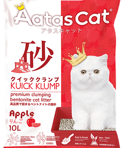 Aatas Cat Kuick Klump Bentonite Cat Litter Apple 10L