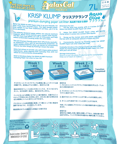 Aatas Cat Krisp Klump Paper Cat Litter Aqua Blue 7L