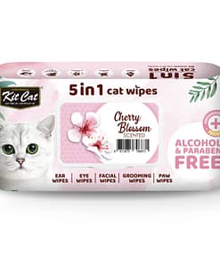 Kit Cat 5 in 1 Cat Wipes 80pcs (Cherry Blossom)