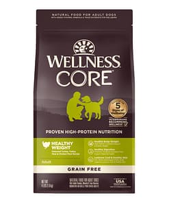 Wellness Core Grain-Free Healthy Weight (Deboned Turkey, Turkey Meal & Chicken Meal) Dry Dog Food (3 Sizes)