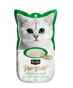 Kit Cat Purr Puree Chicken & Scallop 4x15g