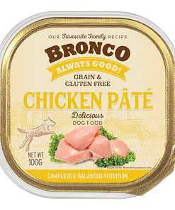 Bronco Chicken Pate Tray 100g