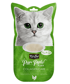 Kit Cat Purr Puree Plus+ Collagen Care 4x15g (Chicken)