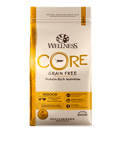 Wellness Core Grain-Free Indoor Cat - Deboned Chicken & Turkey Meals (3 Sizes)