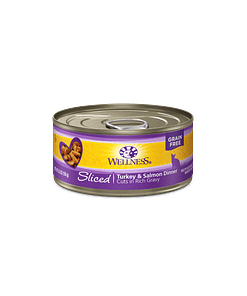 Wellness Sliced Turkey & Salmon Dinner Cat Food 5.5oz