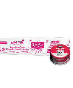 Kit Cat Goat Milk Gourmet Chicken & Smoked Fish Flakes 70g