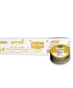 Kit Cat Goat Milk Gourmet Tuna & Smoked Fish Flakes 70g