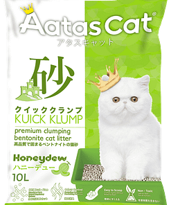 Aatas Cat Kuick Klump Bentonite Cat Litter Honeydew 10L