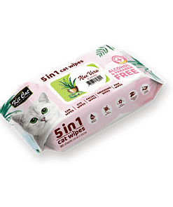 Kit Cat 5 in 1 Cat Wipes 80pcs (Aloe Vera)