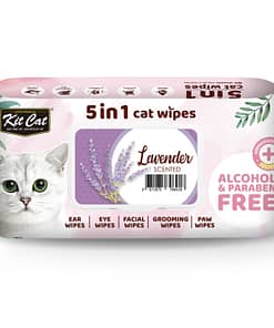 Kit Cat 5 in 1 Cat Wipes 80pcs (Lavender)