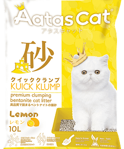 Aatas Cat Kuick Klump Bentonite Cat Litter Lemon 10L