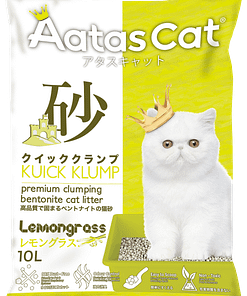 Aatas Cat Kuick Klump Bentonite Cat Litter Lemongrass 10L