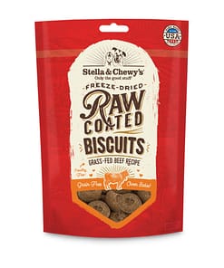 Stella & Chewy's Raw Coated Biscuits Grass-Fed Beef Recipe Freeze-Dried Grain Free Dog Treats, 9oz