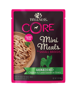 Wellness Core Small Dog Breed Mini Meals – Shredded Chicken & Lamb Entrée 3oz
