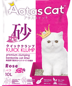 Aatas Cat Kuick Klump Bentonite Cat Litter Rose 10L