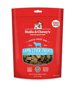 Stella & Chewy’s Single Ingredient Lamb Liver Freeze-Dried Raw Dog Treats 3oz