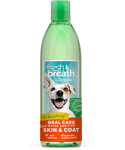 TropiClean Fresh Breath Oral Care Water Additive Plus Skin & Coat