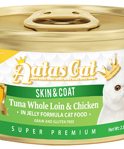 Aatas Cat Finest Daily Defence Tuna Whole Loin & Chicken in Jelly Skin & Coat 80g