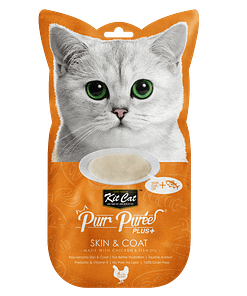 Kit Cat Purr Puree Plus+ Skin & Coat 4x15g (Chicken)