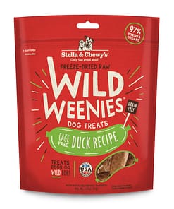 Stella & Chewy's Wild Weenies Cage-Free Duck Freeze-Dried Raw Dog Treats 3.25oz