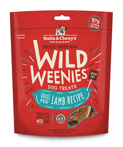 Stella & Chewy's Wild Weenies Grass-Fed Lamb Freeze-Dried Raw Dog Treats 3.25oz