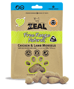 Zeal Free Range Naturals Freeze Dried Chicken & Lamb Morsels for Dogs & Cats