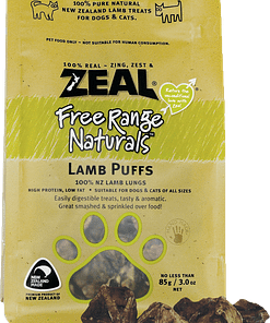 Zeal Free Range Naturals Lamb Puffs for Dogs & Cats