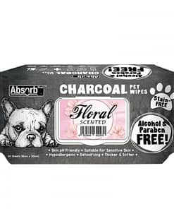 Absorb Plus Charcoal Pet Wipes 80pcs