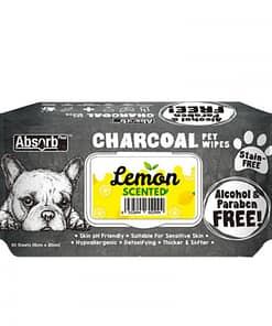 Absorb Plus Charcoal Pet Wipes 80pcs