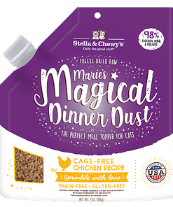Stella & Chewy's Marie’s Magical Dinner Dust Cage Free Chicken Recipe Freeze-Dried Raw Cat Food Topper, 7oz