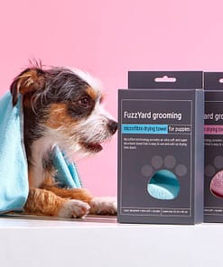 Blue With Grey Trim, Microfibre Drying Towel For Puppies