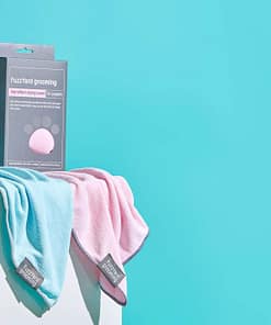 FuzzYard Pink With Grey Trim Microfibre Drying Towel For Puppies