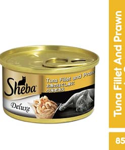 Sheba Can Cat Food Wet Food Tuna with Prawn in Jelly 85g
