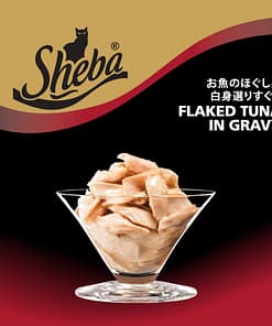 Sheba Can Cat Food Wet Food Flaked Tuna In Gravy 85g