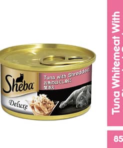 Sheba Can Cat Food Wet Food Tuna Whitemeat w/ Shredded Crab 85g