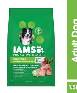 IAMS Dog Food Dry Food Adult All Breed Chic 1.5kg