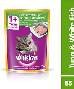 Whiskas Pouch Cat Food Wet Food Tuna & White Fish 85g