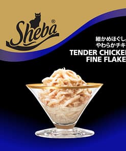 Sheba Can Cat Food Wet Food Tender Chicken Fine Flakes 85g