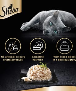 Sheba Can Cat Food Wet Food Tender Chicken Fine Flakes 85g